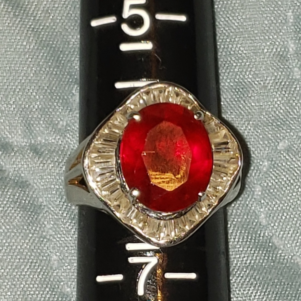 Sterling Silver Ruby Ring - image 4